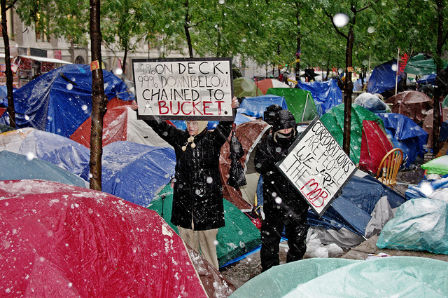 Protesters in Zuccotti Park